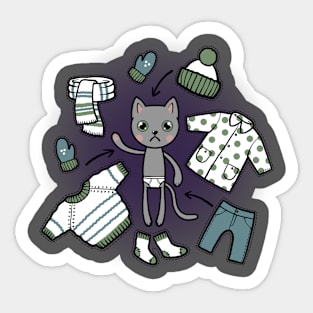 Winter cat Sticker